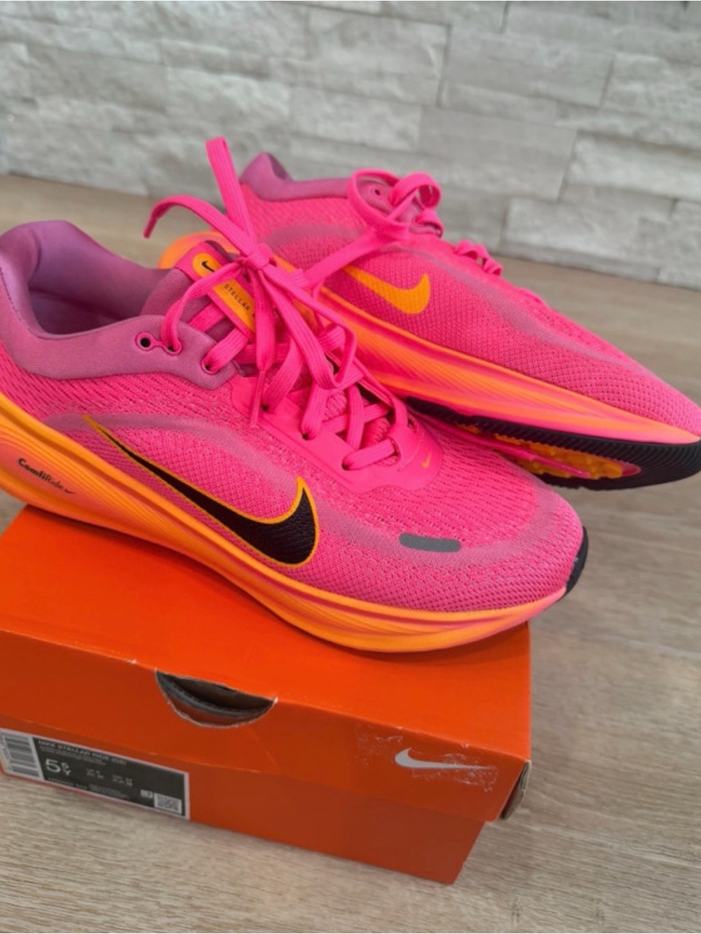 Nike Women’s Hot Pink and Orange Athletic Running Shoes
